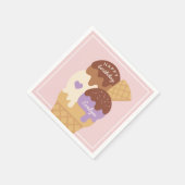 Ice Cream Sundae Persoonlijke kinderen Birthday Pa Servet (Hoek)