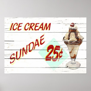 Ice Cream Sundae Poster