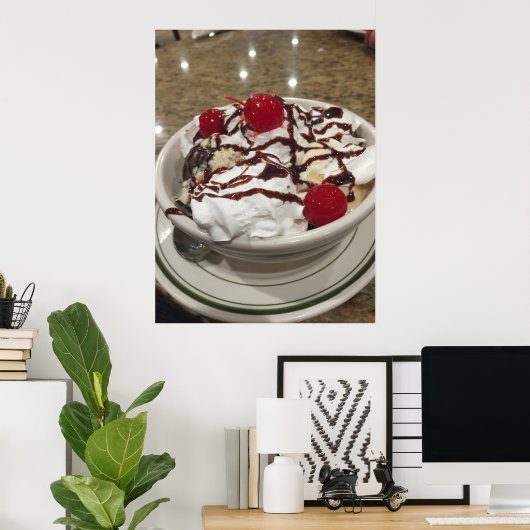 Ice Cream Sundae Poster (Thuiskantoor)