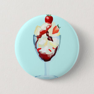 Ice Cream Sundae Ronde Button 5,7 Cm