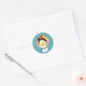 Ice Cream Sundae Ronde Sticker (Envelop)