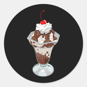Ice Cream Sundae Ronde Sticker