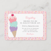 Ice Cream Sundae schepte het Vrijgezellenfeest reg Informatiekaartje (Voorkant)