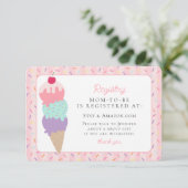 Ice Cream Sundae schepte het Vrijgezellenfeest reg Informatiekaartje (Staand voorkant)