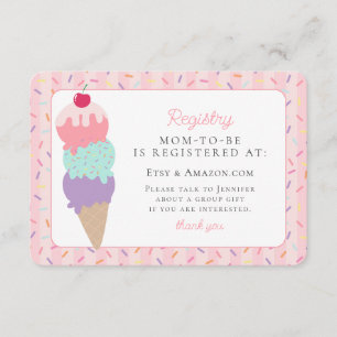 Ice Cream Sundae schepte het Vrijgezellenfeest reg Informatiekaartje