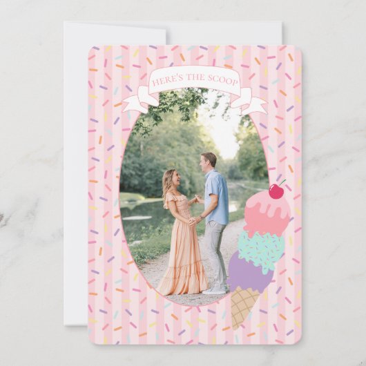 Ice Cream Sundae schepte zoet Vrijgezellenfeest op Kaart (Achterkant)