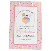 Ice Cream Sundae Sprinkled Baby shower Favors Medium Cadeauzakje (Achterkant)