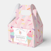 Ice Cream Sundae Sprinkled Baby shower gunstbox Bedankdoosjes (Achterkant)