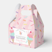 Ice Cream Sundae Sprinkled Baby shower gunstbox Bedankdoosjes (Voorkant Zijde)