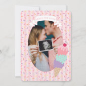 Ice Cream Sundae Sprinkled with Love Baby Shower Kaart (Achterkant)