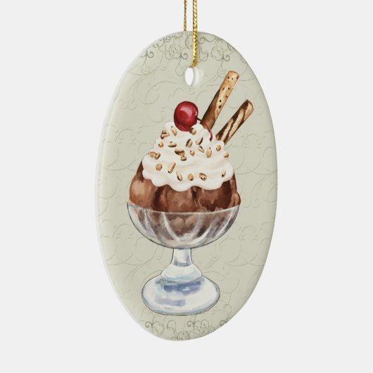 Ice Cream Sundae - SRF Keramisch Ornament (Rechts)