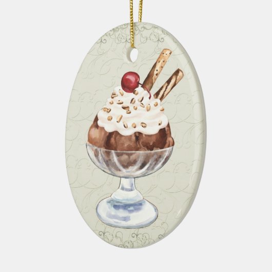 Ice Cream Sundae - SRF Keramisch Ornament (Links)