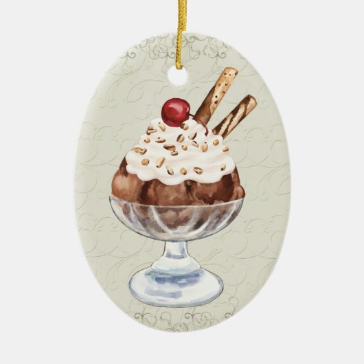 Ice Cream Sundae - SRF Keramisch Ornament (Voorkant)