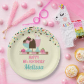 Ice Cream Sundae Summery behandelt Birthday Papieren Bordje (Feest)