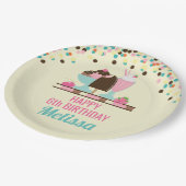 Ice Cream Sundae Summery behandelt Birthday Papieren Bordje (Gekanteld)
