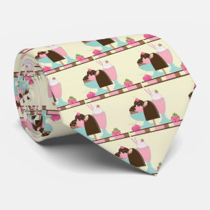 Ice Cream Sundae Summery behandelt patroon Stropdas