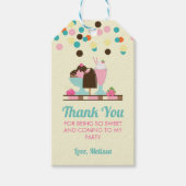 Ice Cream Sundae Summery Treats Party Dank u Cadeaulabel (Voorkant)