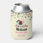 Ice Cream Sundae Summery Treats Verjaardag Meisje Blikjeskoeler (Blikje Voorkant)