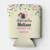 Ice Cream Sundae Summery Treats Verjaardag Meisje Blikjeskoeler (Achterkant)