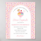 Ice Cream Sundae Sweet One Birthday Time Capsule Poster (Voorkant)