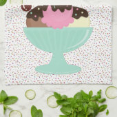 Ice Cream Sundae Theedoek (Gevouwen)