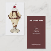 Ice Cream Sundae Visitekaartje (Voorkant / Achterkant)