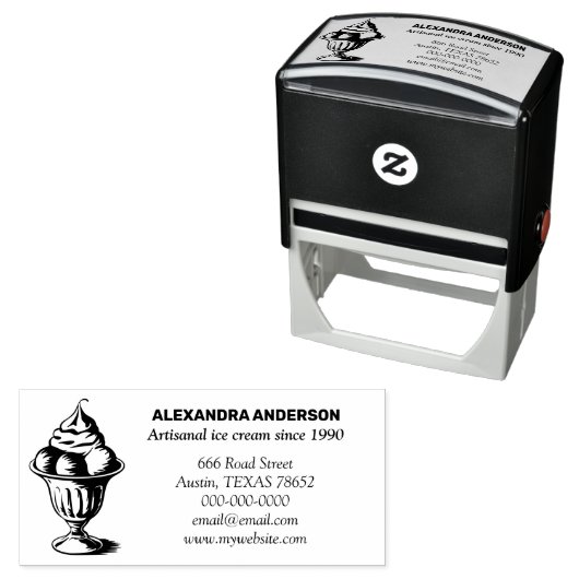  Ice Cream Sundae Zelfinktende Stempel (In situ)