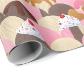 Ice Cream Sundaes Cadeaupapier (Rol Hoek)