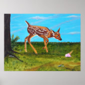 Ice Cream Surprise Deer Fine Art Poster (Voorkant)
