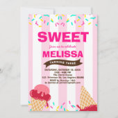 Ice-Cream Sweet Baby Sprinkle Snoep Birthday Kaart (Voorkant)