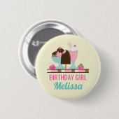 Ice Cream Sweet-behandelingen Ronde Button 5,7 Cm (Voorkant /achterkant)