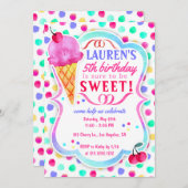 Ice Cream Sweet behandelt de uitnodiging van de Bi (Voorkant / Achterkant)