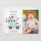 Ice Cream Sweet Birthday Ice Cream Truck Uitnodigi Kaart (Voorkant)