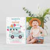 Ice Cream Sweet Birthday Ice Cream Truck Uitnodigi Kaart (Staand voorkant)