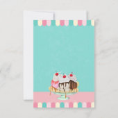 Ice Cream Sweet Birthday Party Uitnodigen Kaart (Achterkant)