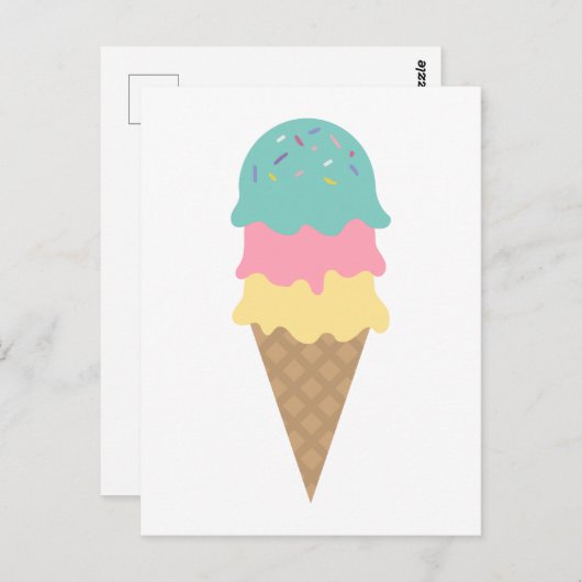 Ice Cream Sweet Briefkaart (Voorkant / Achterkant)