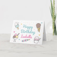 Ice Cream Sweet Celebration Happy Birthday