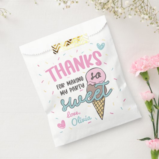 Ice Cream Sweet Celebrday Dankuwel Bedankzakje (Gezegeld)