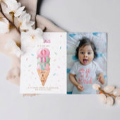 Ice Cream Sweet Een Verjaardagsfeestfoto Kaart