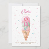 Ice Cream Sweet Een verjaardagsfeestje Kaart (Voorkant)