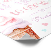 Ice cream Sweet of you to come birthday pastel Poster (Hoek)