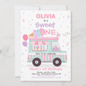 Ice Cream Sweet One Birthday Ice Cream Truck Kaart (Voorkant)
