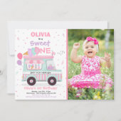 Ice Cream Sweet One Birthday Ice Cream Truck Uitno Kaart (Voorkant)