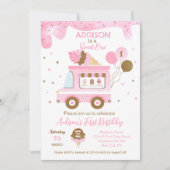 Ice Cream Sweet One First 1st Birthday Invitations Save The Date (Voorkant)