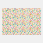 Ice Cream Sweet Treats & Sprinkles Verjaardagsfees Inpakpapier Vel (Voorkant)