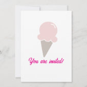 Ice Cream Swirls Strawberry roze Kaart (Achterkant)