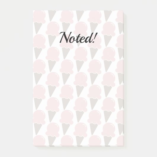 Ice Cream Swirls Strawberry roze Post-it® Notes (Voorkant)