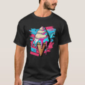 Ice Cream Synthwave 80s Retrowave Aesthetic  1 T-shirt (Voorkant)