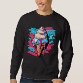 Ice Cream Synthwave 80s Retrowave Aesthetic  1 Trui (Voorkant)