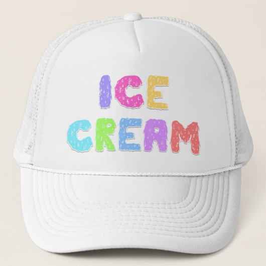 Ice Cream-tekst - Licht Trucker Pet (Voorkant)